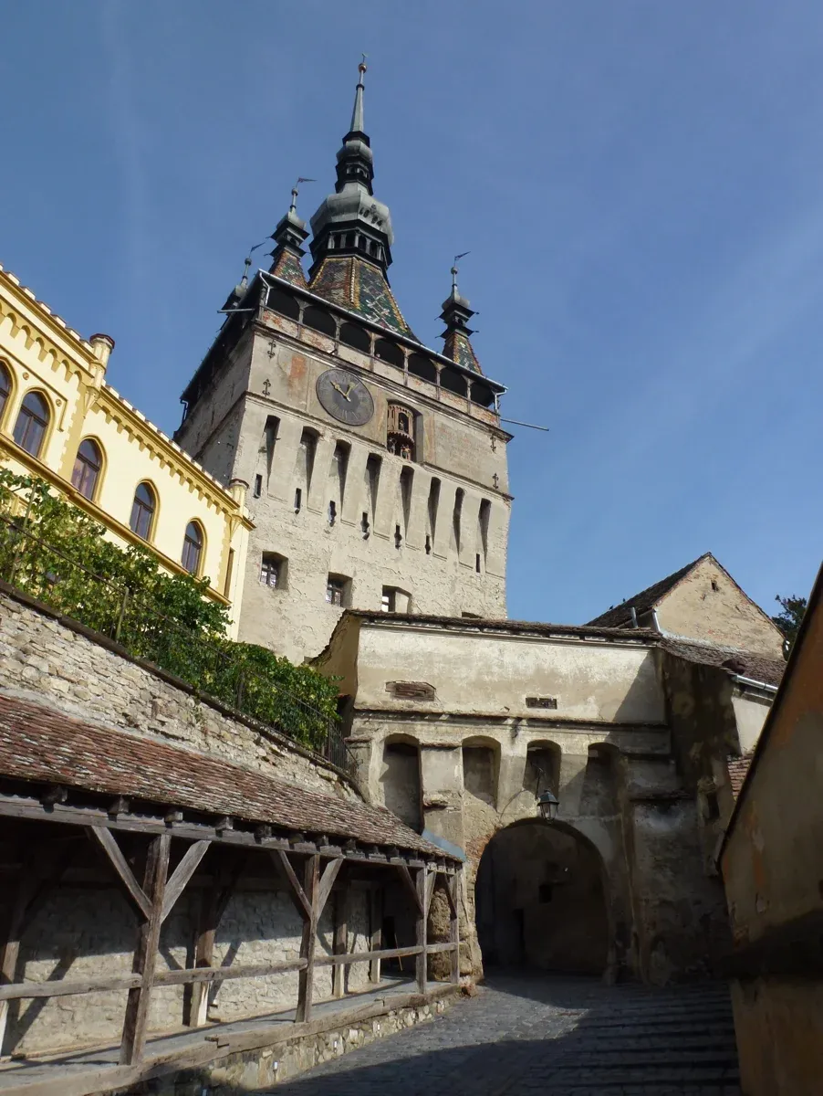 The Clock Tower of Sighisoara on a Dracula tour from Cluj